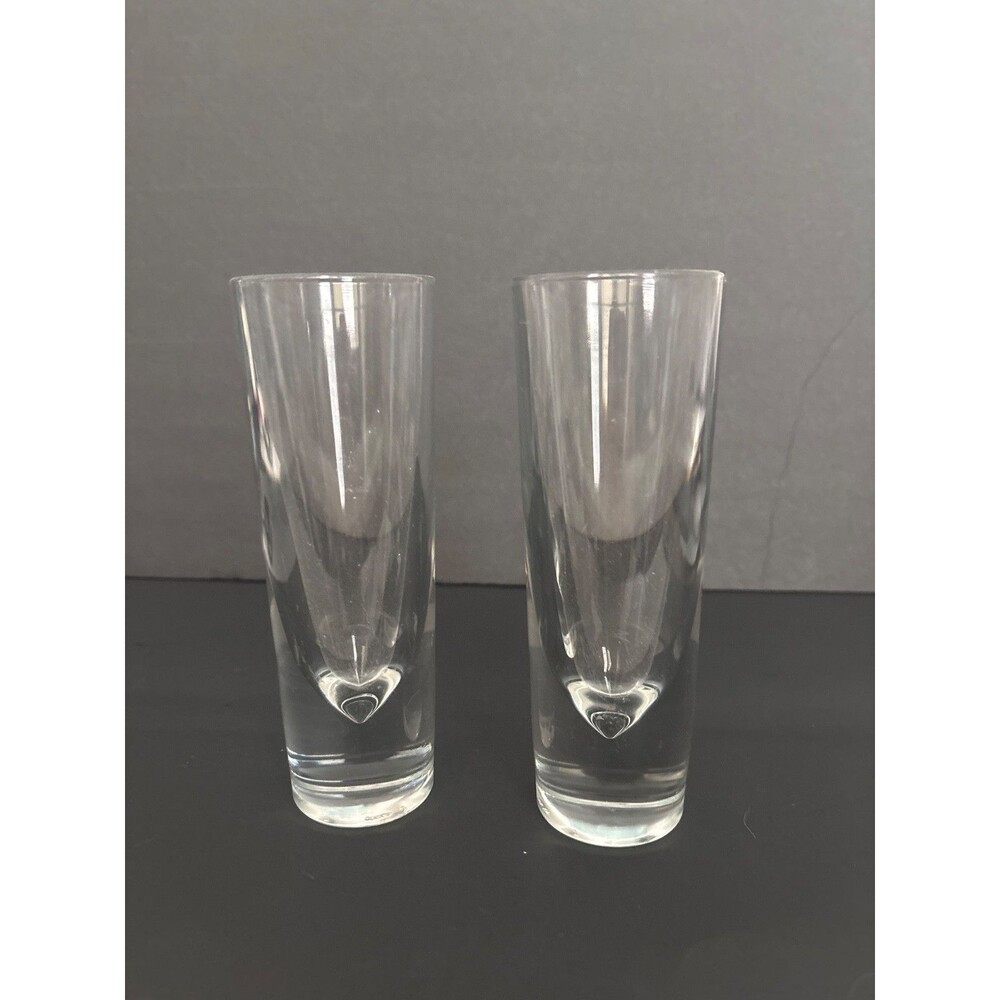 Carlo Moretti 2 Italian Stiletto Bullet Cocktail High Ball Glass Barware MCM VTG